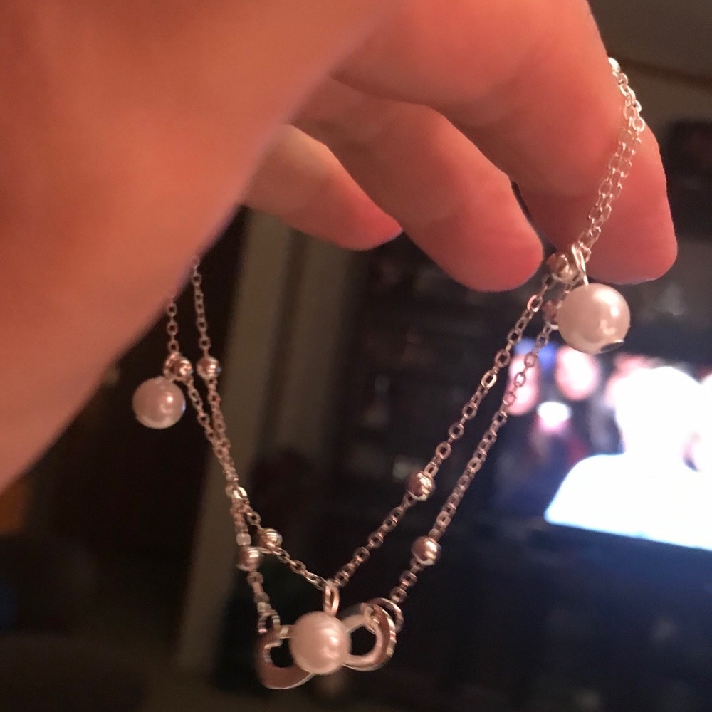 Infinity pearl anklet - Picture 2 of 8